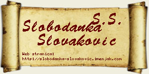 Slobodanka Slovaković vizit kartica